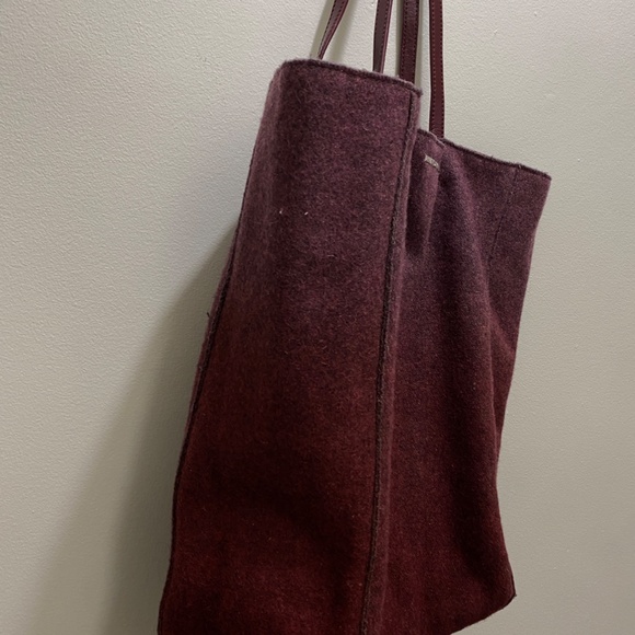 armani exchange pink/purple ombre wool blend tote - Picture 4 of 7